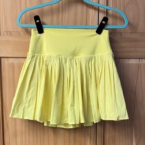 All in Motion Yellow Pleated Skort